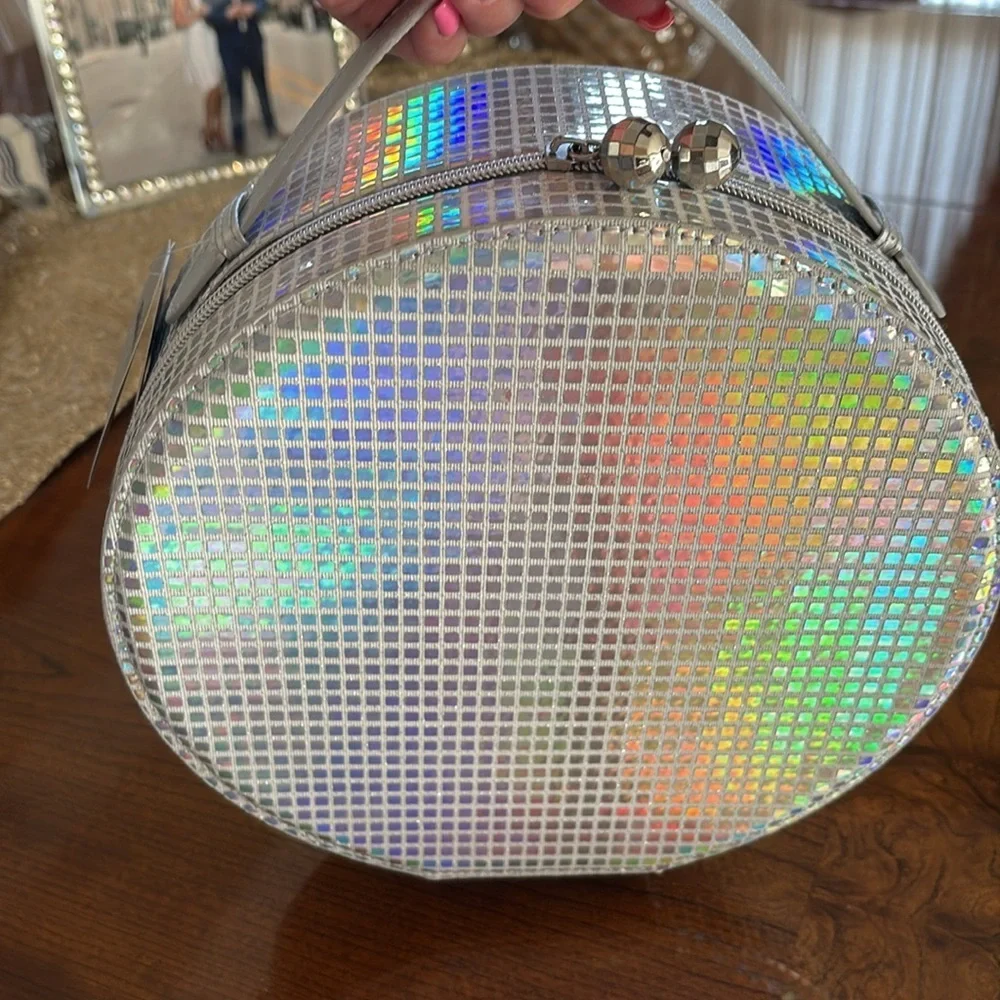 Ulta beauty makeup box with cosmetics Joy Bright Silver Disco Dreams Box NWT